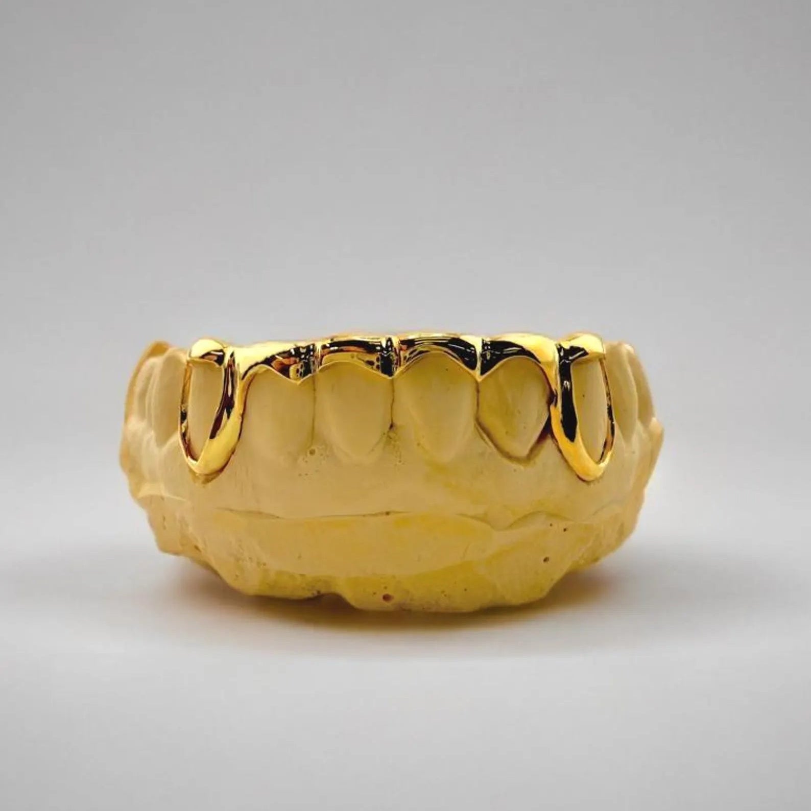 Custom 925 Sterling Silver Grillz: London Bridge, Open Face Fangs, Free Mold Kit