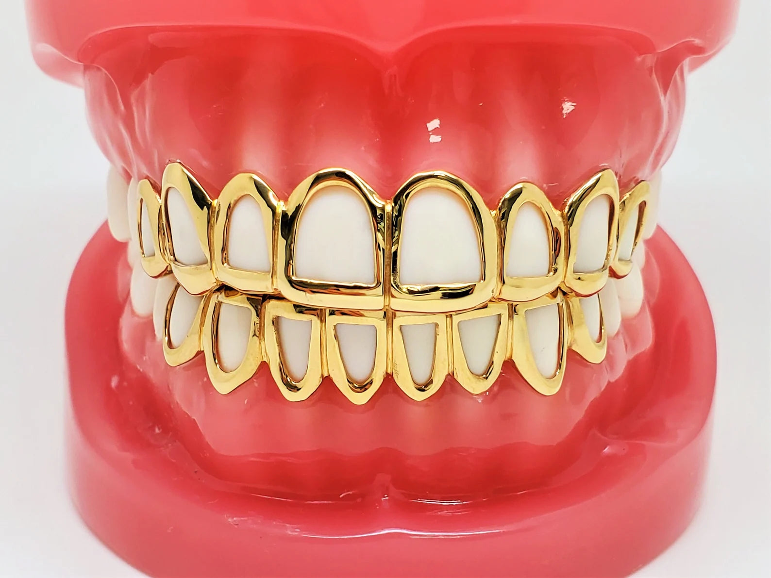 Solid 925 Sterling Silver Open Face Custom Handmade Grillz Yellow, Rose Gold Plated Available