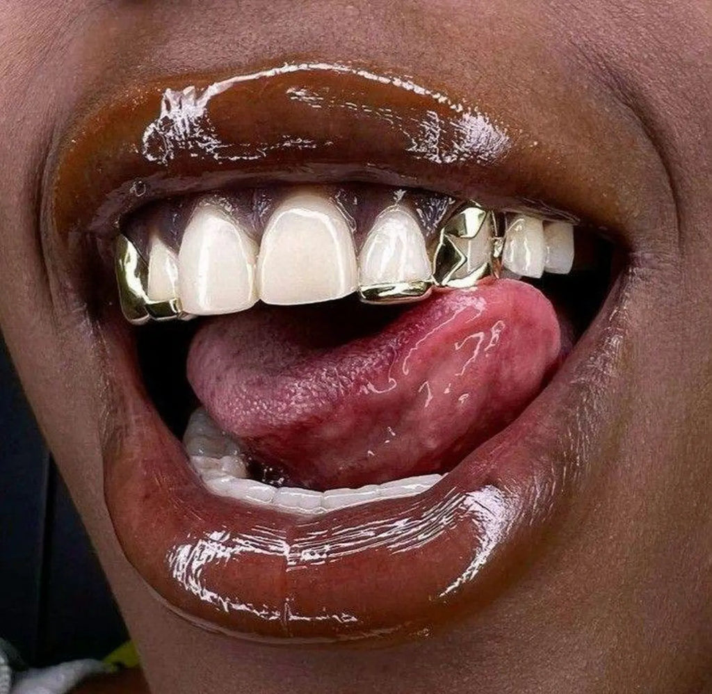 925 Silver & 10K – 18K Real Solid Gold 2 Teeth Fangs Or 4 Teeth Custom Made Grillz with Free Mold kit and Shipping