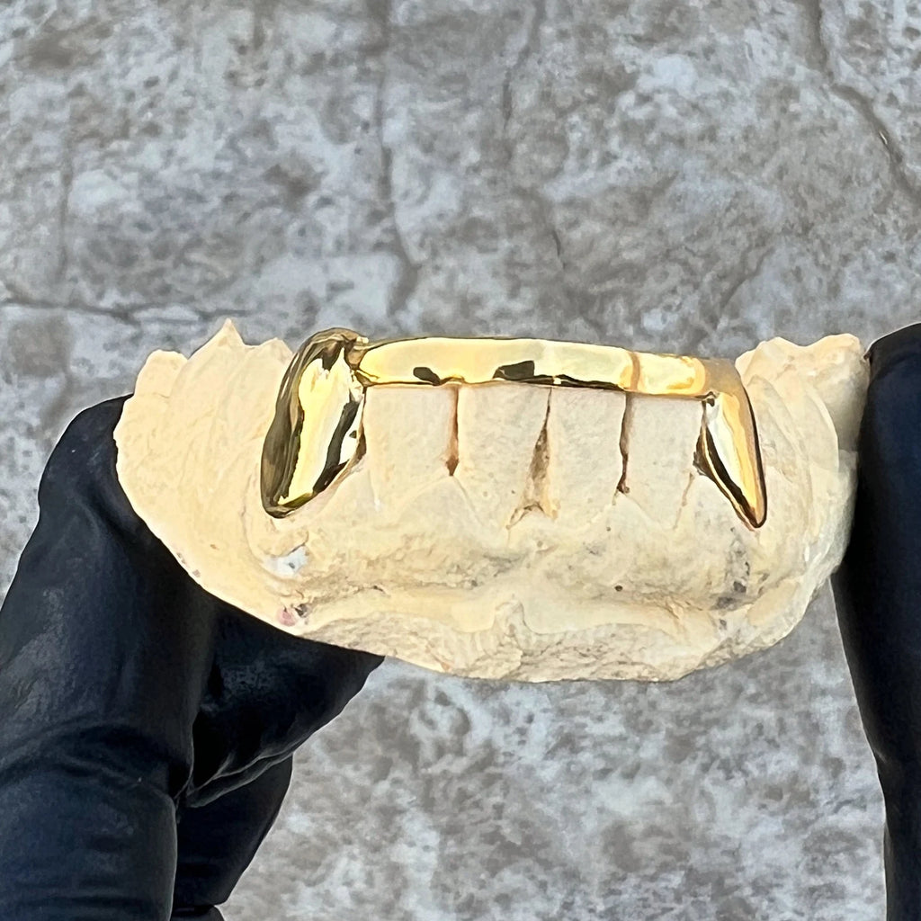 Custom Fit 6pcs Front Bar with Open Hearts Grillz (925 Sterling Silver/Free Mold Kit)