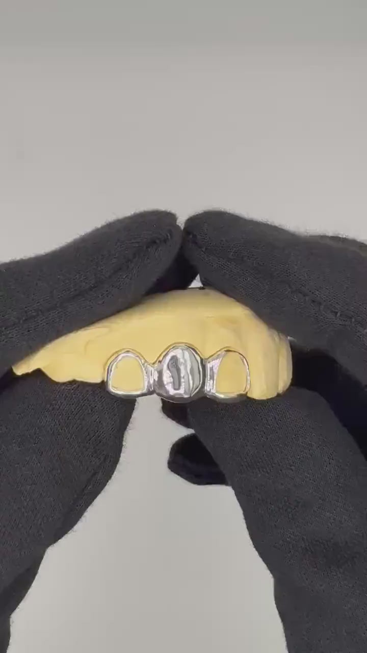 Custom Fit Grillz, 10k 14k 18k Gold or 925 Silver, 2 Teeth, choose from Heart, Star, or Open Face and Bar