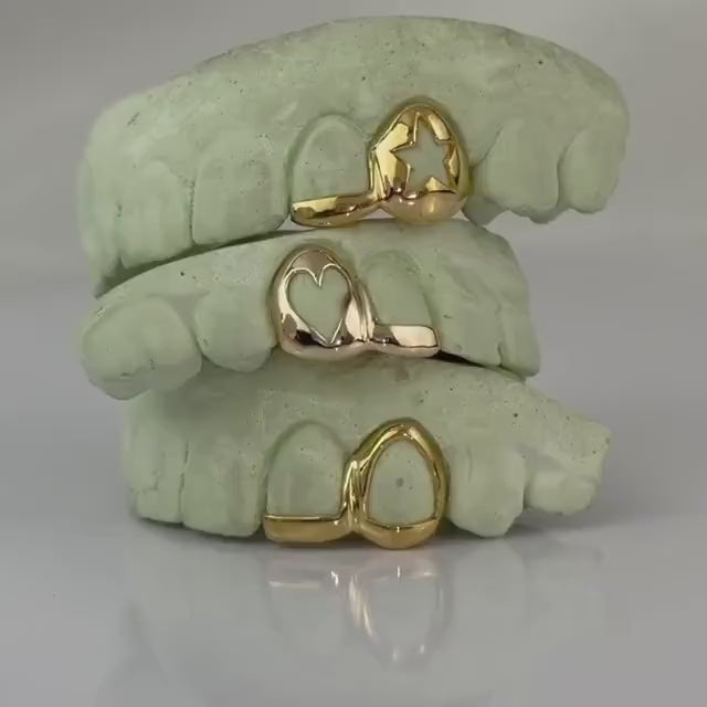 925 Silver & 10K – 18K Real Solid Gold 2 Teeth Fangs Or 4 Teeth Custom Made Grillz with Free Mold kit and Shipping